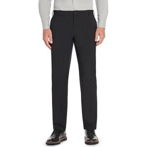 Van Heusen Men's Cool Flex Slim Fit Black Dress Pants